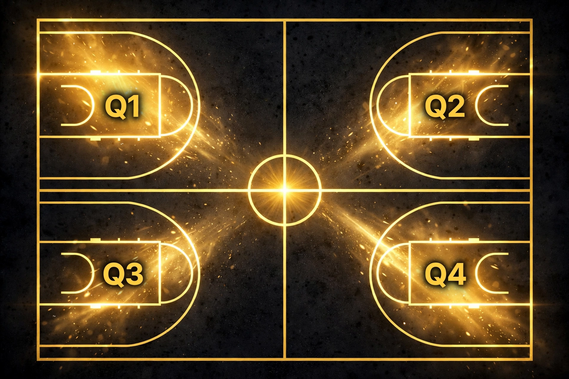 Four Quarters basketball court tracker